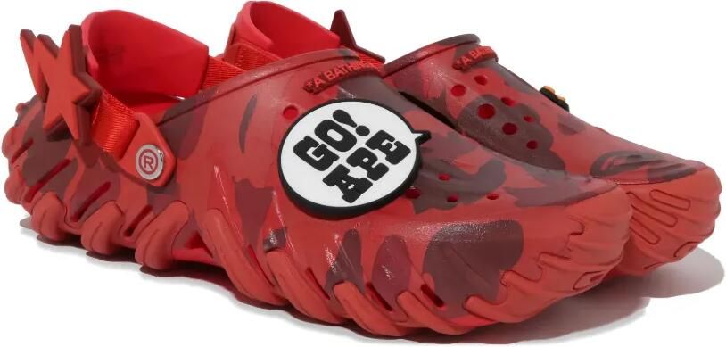 Crocs x A Bathing Ape Echo klompen met camouflageprint Rood - Foto 2