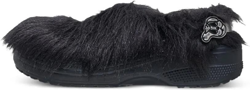 Crocs x Chito klompen van imitatiebont Zwart