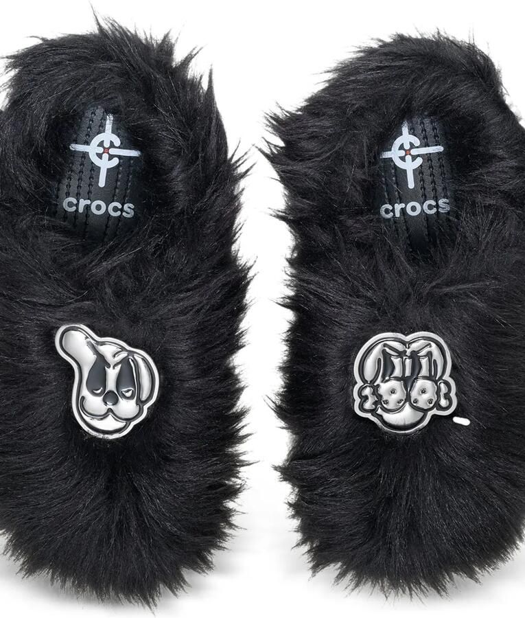 Crocs x Chito klompen van imitatiebont Zwart - Foto 2
