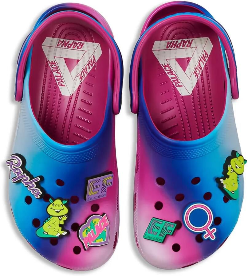 Crocs x Palace x Rapha EF Education First Classic Clog rubberen sandalen Blauw - Foto 2
