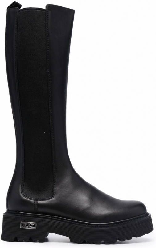 Cult Leren knielaarzen Zwart