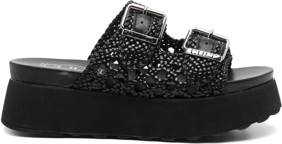 Cult 40 mm gevlochten sandalen Zwart