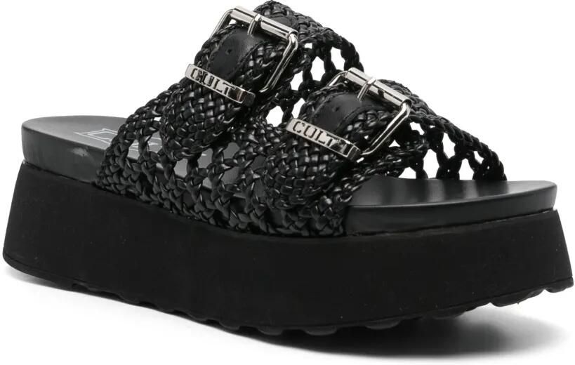 Cult 40 mm gevlochten sandalen Zwart - Foto 2