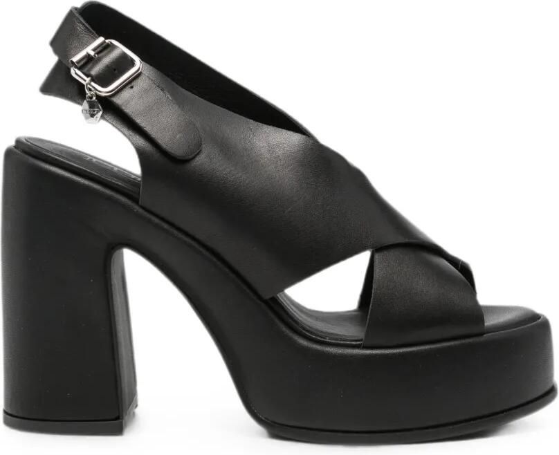 Cult Bjork sandalen met gekruiste bandjes Zwart
