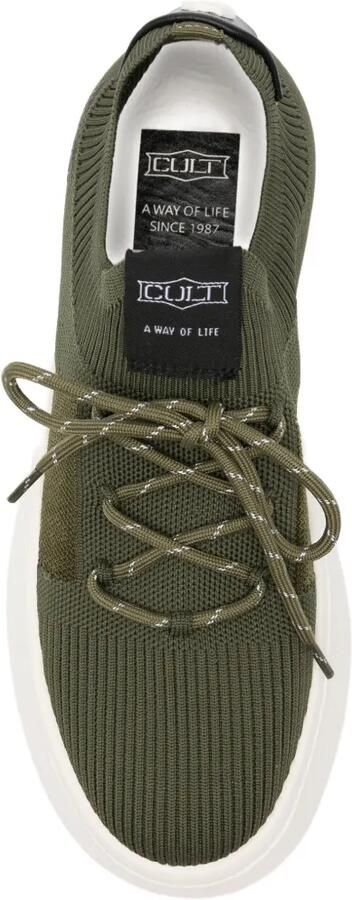 Cult Blackstar 4498 ribgebreide sneakers Groen - Foto 4