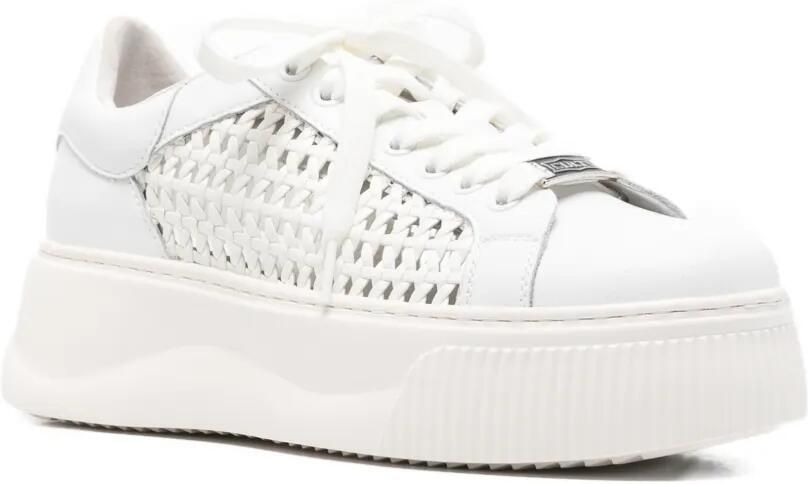 Cult Geperforeerde leren sneakers Wit