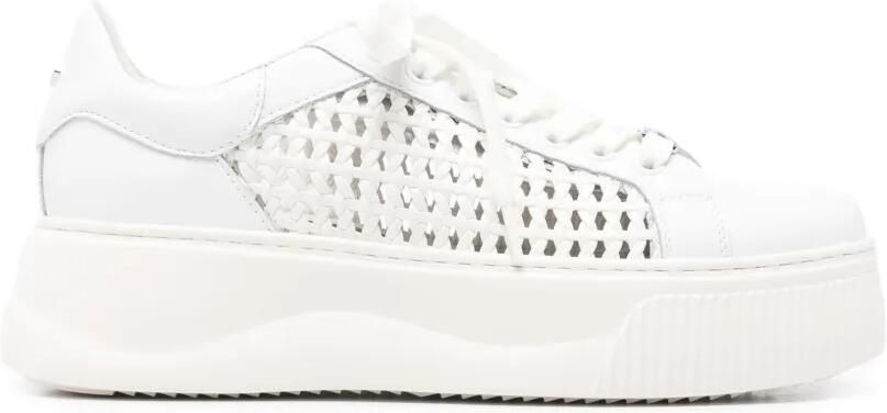 Cult Geperforeerde leren sneakers Wit - Foto 4