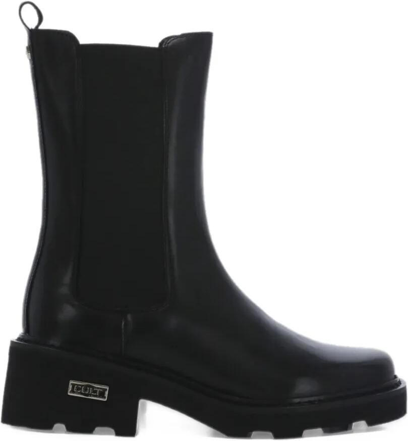 Cult Grace 3545 logo-plaque leather boots Zwart