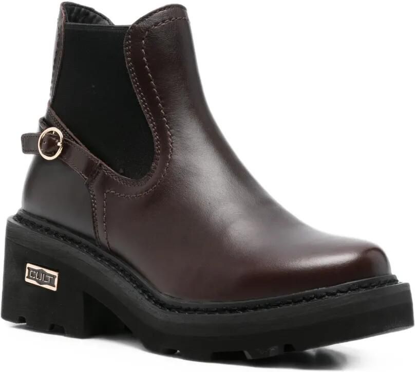 Cult Grace Chelsea leren laarzen met gespdetail Bruin