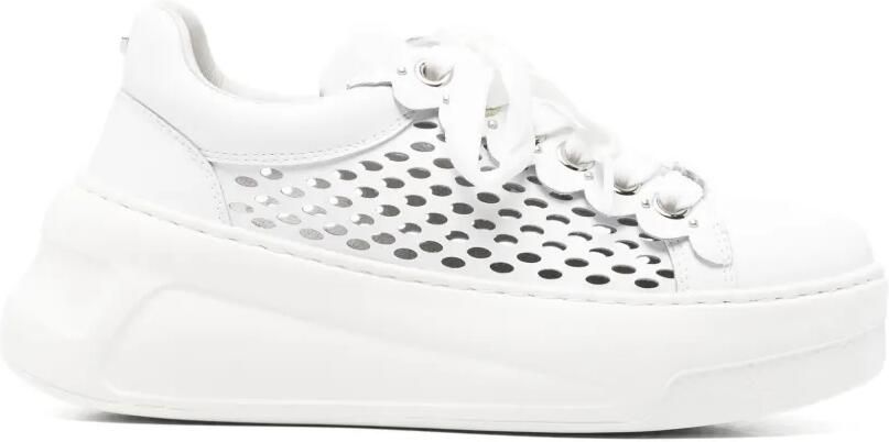 Cult Nirvana geperforeerde sneakers Wit