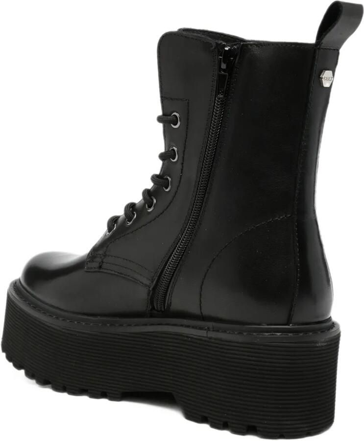 Cult platform lace-up boots Zwart