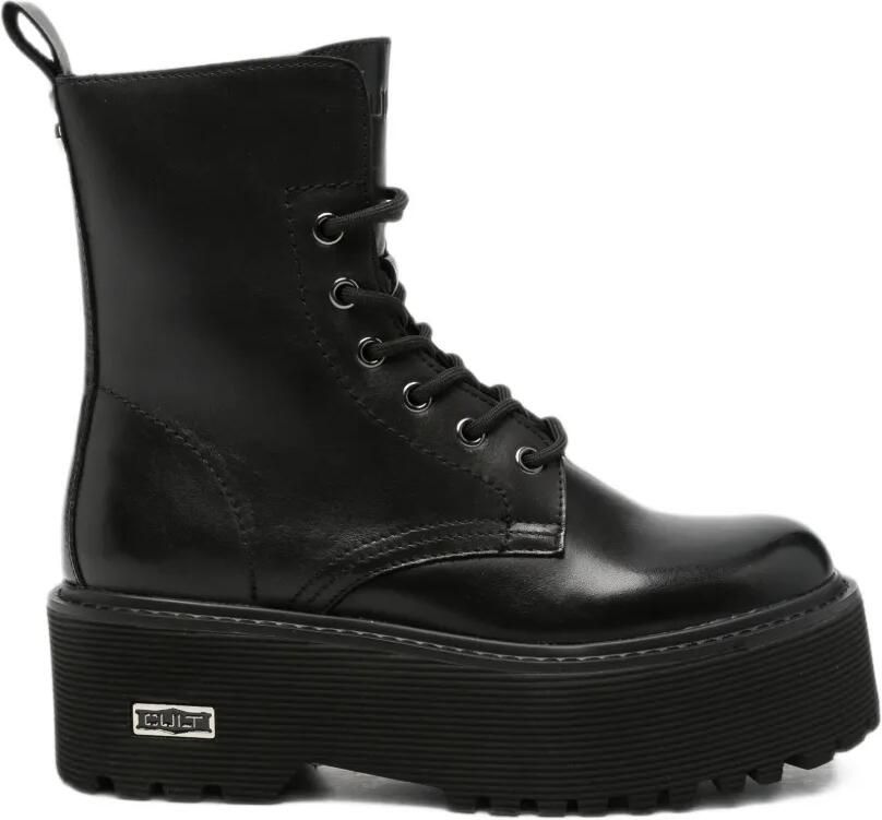 Cult platform lace-up boots Zwart - Foto 2