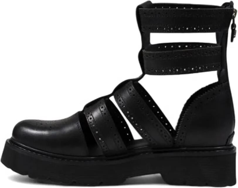 Cult Sandalen met brogue detail en plateauzool Zwart - Foto 4
