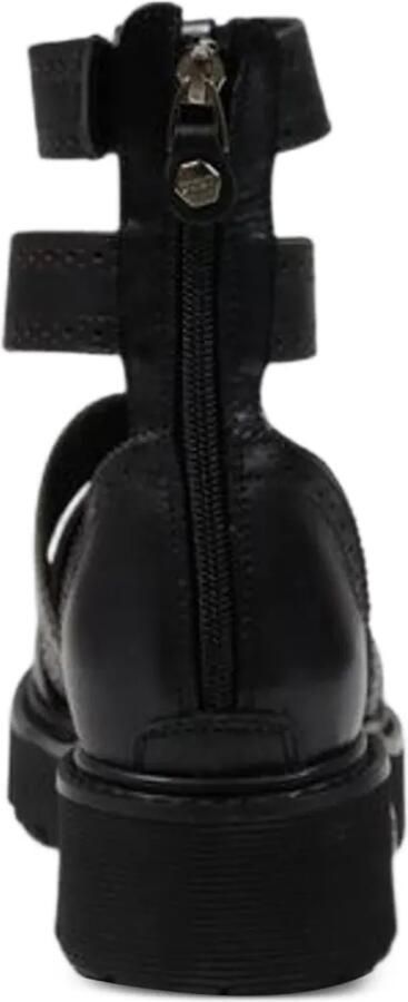 Cult Sandalen met brogue detail en plateauzool Zwart - Foto 5