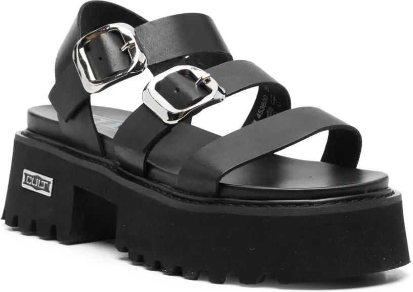Cult Sandalen met plateauzool Zwart - Foto 2