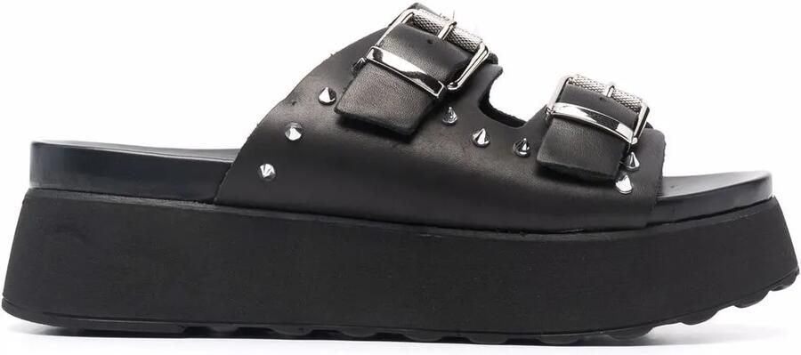 Cult Slippers met plateauzool Zwart