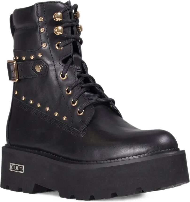 Cult stud-embellished lace-up boots Zwart - Foto 2