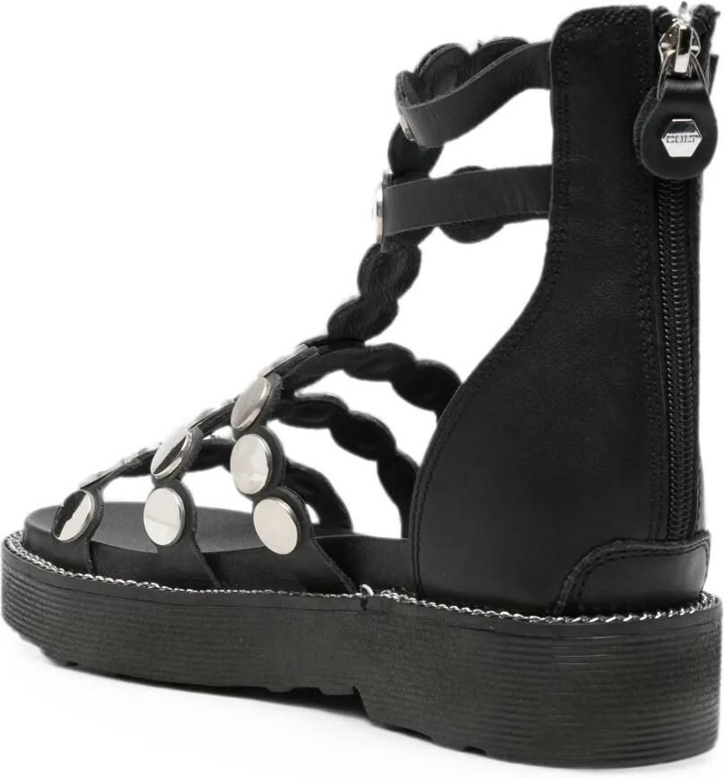 Cult Ziggy leren sandalen verfraaid met studs Zwart - Foto 2