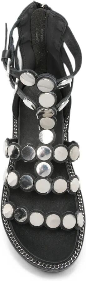 Cult Ziggy leren sandalen verfraaid met studs Zwart - Foto 3