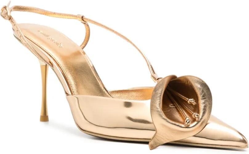 Cult Gaia Calla pumps met bloemdetail Goud - Foto 2