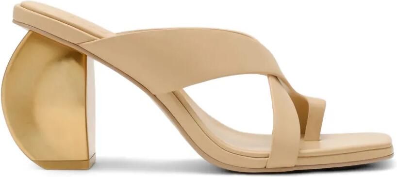 Cult Gaia Nina sandalen met bewerkte hak Beige