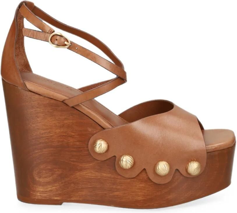Cult Gaia Orly sandalen met sleehak Bruin