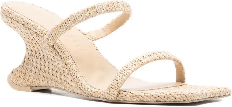 Cult Gaia Raven geweven sandalen Beige - Foto 4