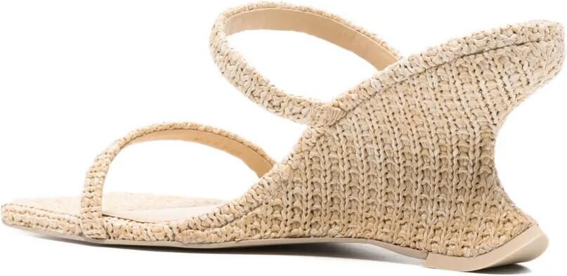 Cult Gaia Raven geweven sandalen Beige - Foto 3
