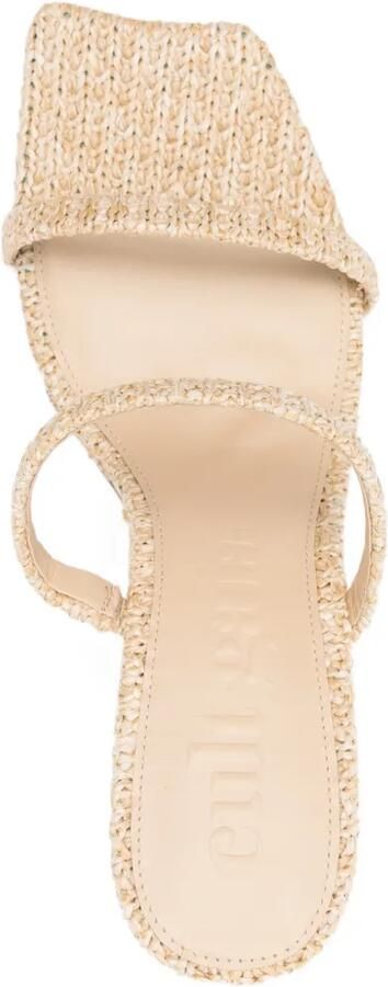 Cult Gaia Raven geweven sandalen Beige - Foto 2
