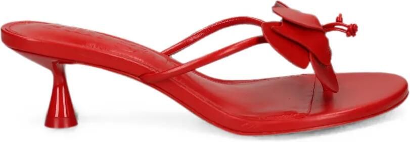 Cult Gaia Sandalen met kitten-hak en bloemdetail Rood