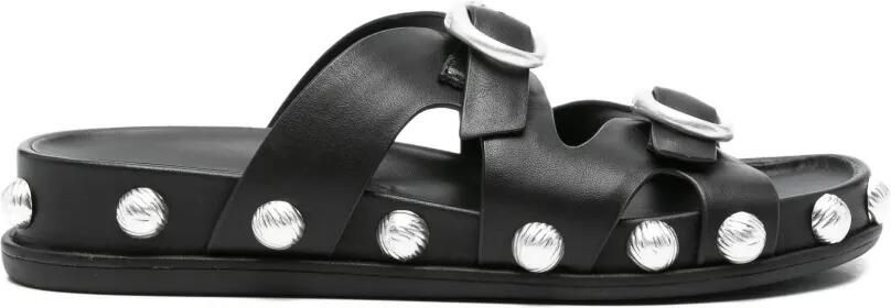 Cult Gaia Sandalen met studs en gesp Zwart