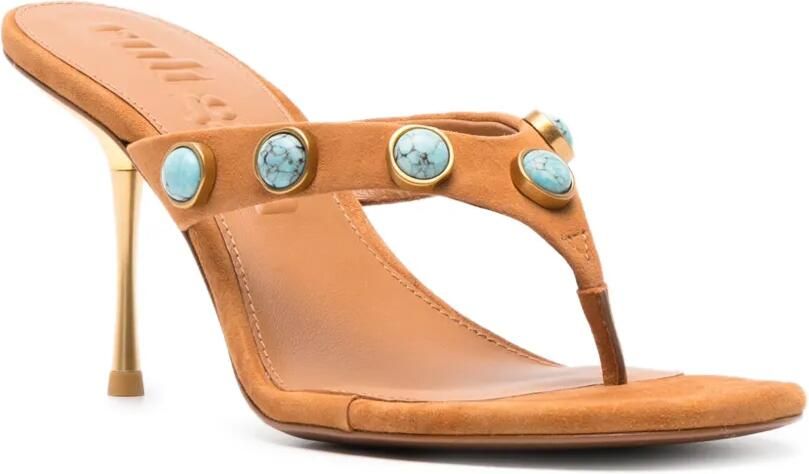 Cult Gaia Stella Cabochon heeled sandals Bruin - Foto 2
