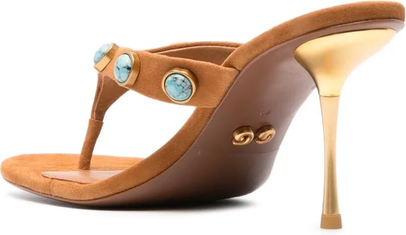 Cult Gaia Stella Cabochon heeled sandals Bruin - Foto 3