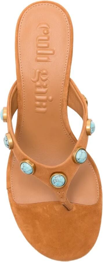 Cult Gaia Stella Cabochon heeled sandals Bruin - Foto 4