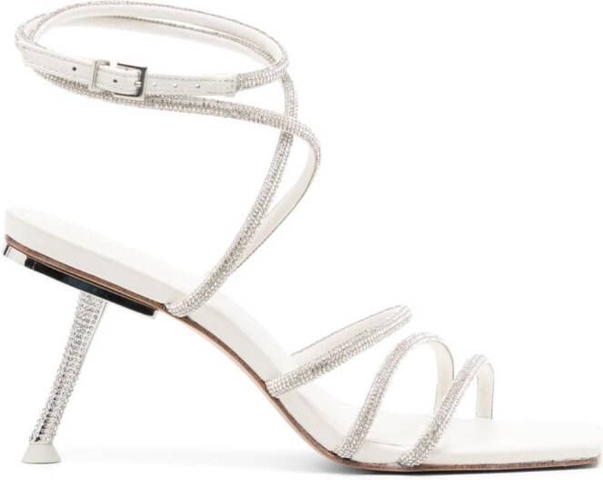 Cult Gaia Isa leren sandalen Zilver