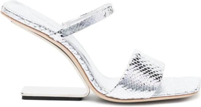 Cult Gaia Rene leren sandalen Zilver