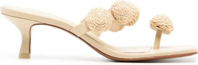 Cult Gaia Sarina sandalen met applicatie Beige