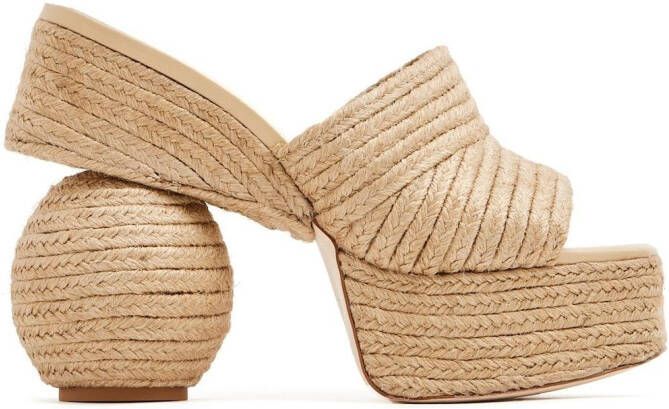 Sandales Cult Gaia Malfi 36 Beige/marron - Occasion Très Bon état, Plates En Raphia !