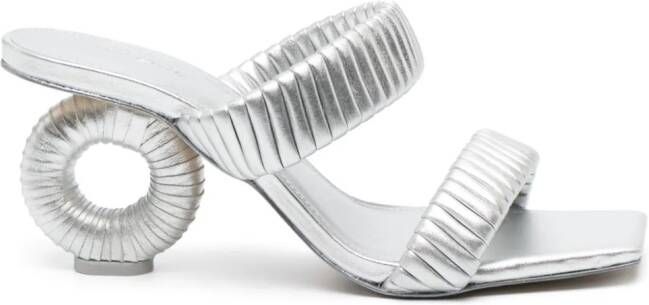 Cult Gaia Valence leren sandalen Zilver