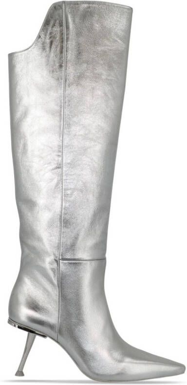 Cult Gaia Laarzen met metallic afwerking Zilver