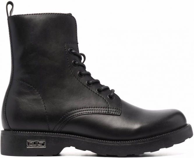 Cult Enkellaarzen met logoplakkaat Zwart