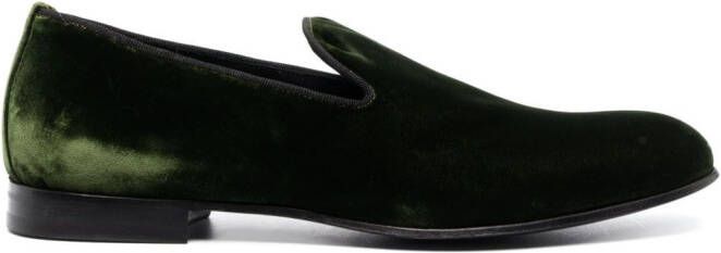 D4.0 Fluwelen loafers Groen