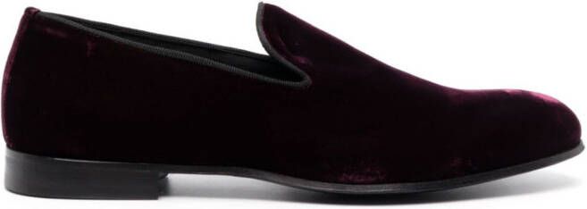 D4.0 Fluwelen loafers Rood