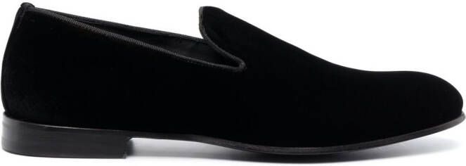 D4.0 Fluwelen loafers Zwart