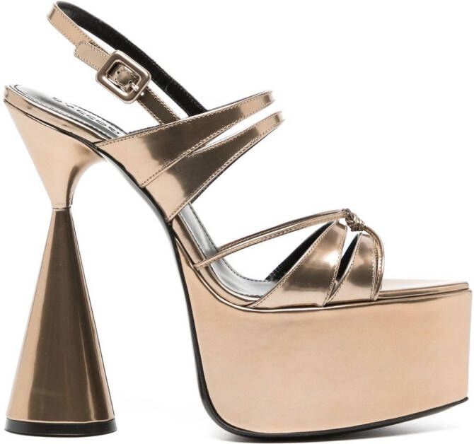 D'ACCORI Belle sandalen met plateauzool Goud