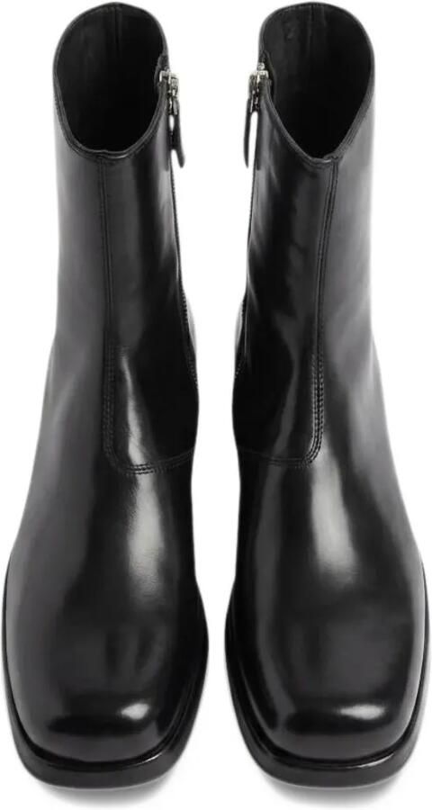 Damy Auris square-toe ankle boots Zwart