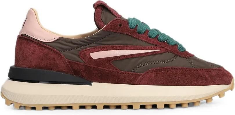 D.A.T.E. Athleta sneakers met suède afwerking Rood