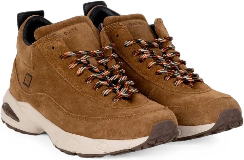 D.A.T.E. Kalfsleren suède high-top sneakers Bruin - Foto 2