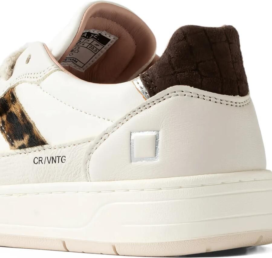 D.A.T.E. Court 2.0 sneakers met luipaardprint en vlakken Beige - Foto 2