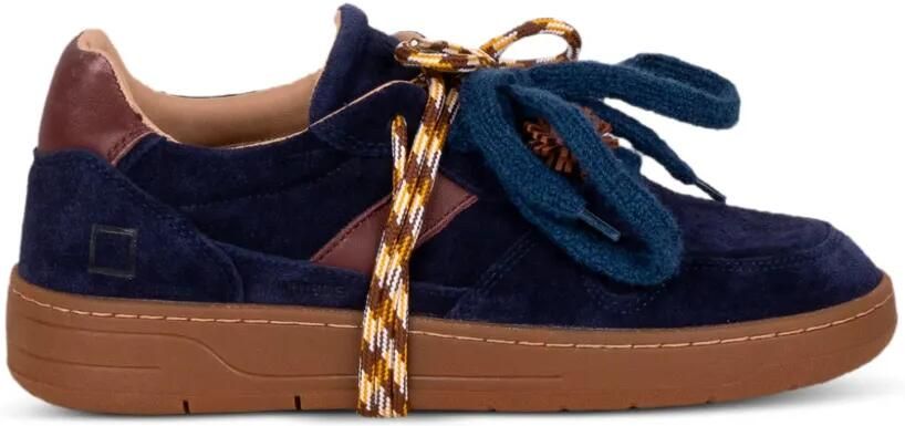 D.A.T.E. Court 2.0 suède sneakers Blauw